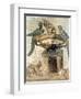 Birds and an Ambushing Cat, from Pompeii, 1st Century Ad-null-Framed Giclee Print