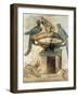 Birds and an Ambushing Cat, from Pompeii, 1st Century Ad-null-Framed Giclee Print