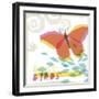 Birds and Bees II-Ken Hurd-Framed Giclee Print