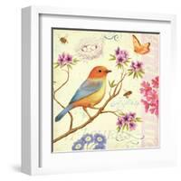 Birds and Bees II-Daphne Brissonnet-Framed Art Print