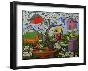 Birds and Birdhouses-Robert Wavra-Framed Giclee Print