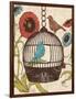 Birds and Blooms III-Todd Williams-Framed Art Print