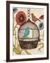 Birds and Blooms III-Todd Williams-Framed Art Print