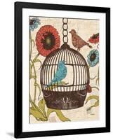 Birds and Blooms III-Todd Williams-Framed Art Print