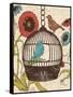 Birds and Blooms III-Todd Williams-Framed Stretched Canvas