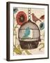 Birds and Blooms III-Todd Williams-Framed Art Print