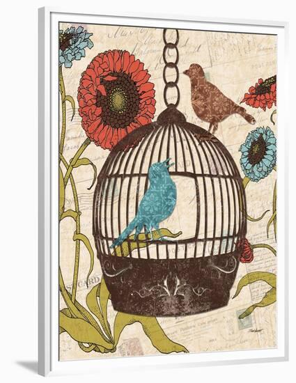 Birds and Blooms III-Todd Williams-Framed Premium Giclee Print