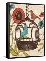 Birds and Blooms III-Todd Williams-Framed Stretched Canvas