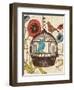 Birds and Blooms III-Todd Williams-Framed Art Print