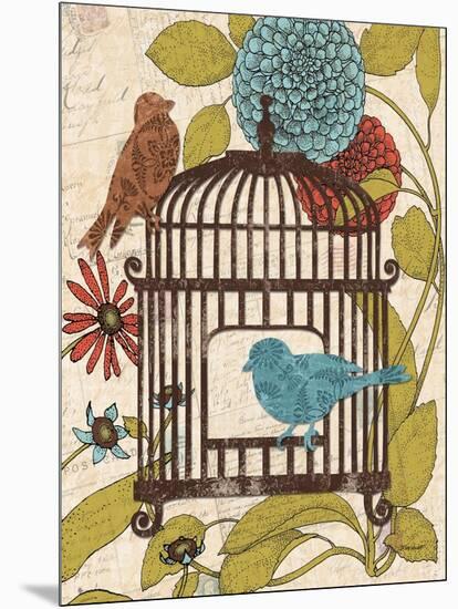 Birds and Blooms IV-Todd Williams-Mounted Art Print