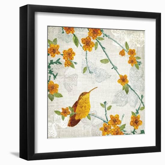 Birds and Butterflies III-Tandi Venter-Framed Art Print