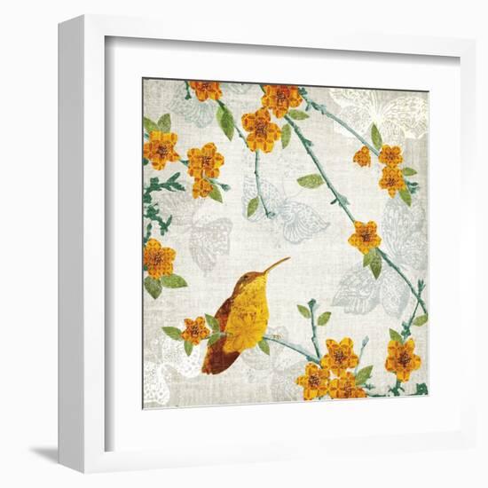 Birds and Butterflies III-Tandi Venter-Framed Art Print