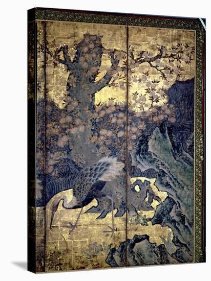 Birds and Flowers of the Four Seasons-Kano Soshu-Stretched Canvas