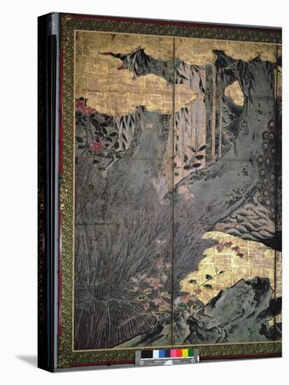 Birds and Flowers of the Four Seasons-Kano Soshu-Stretched Canvas