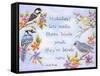 Birds and Flowers Quote-Michelle Faber-Framed Stretched Canvas