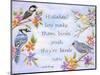 Birds and Flowers Quote-Michelle Faber-Mounted Giclee Print