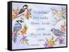 Birds and Flowers Quote-Michelle Faber-Framed Stretched Canvas