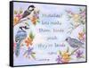 Birds and Flowers Quote-Michelle Faber-Framed Stretched Canvas
