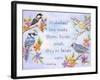 Birds and Flowers Quote-Michelle Faber-Framed Giclee Print