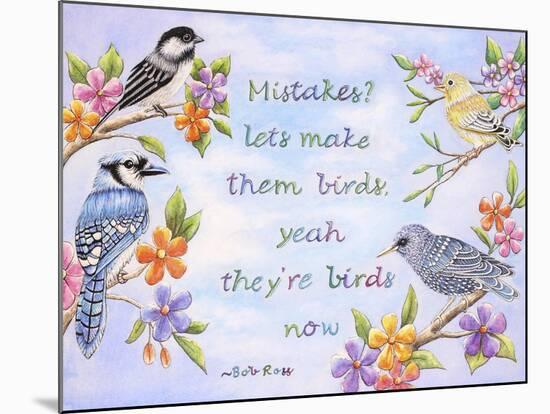 Birds and Flowers Quote-Michelle Faber-Mounted Giclee Print