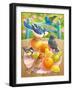 Birds and Fruits-Olga Kovaleva-Framed Giclee Print