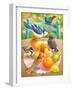 Birds and Fruits-Olga Kovaleva-Framed Giclee Print