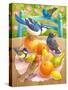 Birds and Fruits-Olga Kovaleva-Stretched Canvas