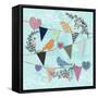 Birds and Hearts-Art Licensing Studio-Framed Stretched Canvas