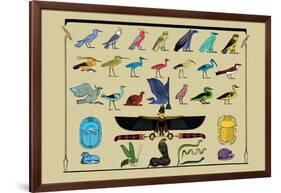 Birds and Other Creatures from Egyptian Monuments-J. Gardner Wilkinson-Framed Art Print