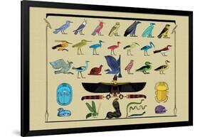 Birds and Other Creatures from Egyptian Monuments-J. Gardner Wilkinson-Framed Art Print