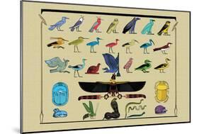 Birds and Other Creatures from Egyptian Monuments-J. Gardner Wilkinson-Mounted Art Print