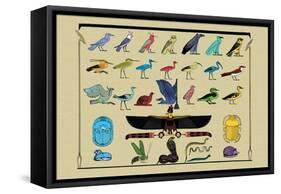 Birds and Other Creatures from Egyptian Monuments-J. Gardner Wilkinson-Framed Stretched Canvas