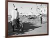 Birds and Watcher, Dubai Creek, Dubai-Walter Bibikow-Framed Photographic Print