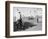 Birds and Watcher, Dubai Creek, Dubai-Walter Bibikow-Framed Photographic Print