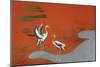 Birds at Sunset on Lake-null-Mounted Giclee Print