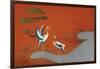 Birds at Sunset on Lake-null-Framed Giclee Print