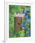 Birds at the Feeder (Bluebirds)-William Vanderdasson-Framed Giclee Print