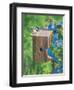 Birds at the Feeder (Bluebirds)-William Vanderdasson-Framed Premium Giclee Print