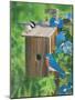 Birds at the Feeder (Bluebirds)-William Vanderdasson-Mounted Giclee Print