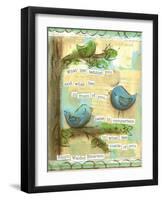 Birds Blue 2-Erin Butson-Framed Art Print