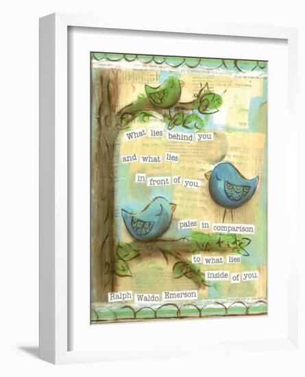 Birds Blue 2-Erin Butson-Framed Art Print