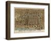 Birds Eye Chicago biz district-1898-Vintage Lavoie-Framed Giclee Print