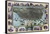 Birds Eye Map Of St Louis Mo 1896-Vintage Lavoie-Framed Stretched Canvas