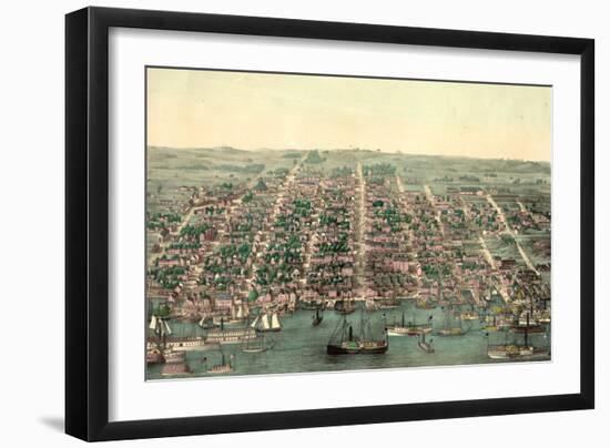 Birds Eye View of Alexandria, Va., USA, America-null-Framed Giclee Print