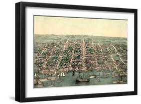 Birds Eye View of Alexandria, Va., USA, America-null-Framed Giclee Print