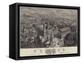 Birds-Eye View of Birmingham in 1886-Henry William Brewer-Framed Stretched Canvas