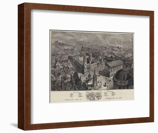 Birds-Eye View of Birmingham in 1886-Henry William Brewer-Framed Giclee Print