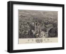 Birds-Eye View of Birmingham in 1886-Henry William Brewer-Framed Giclee Print