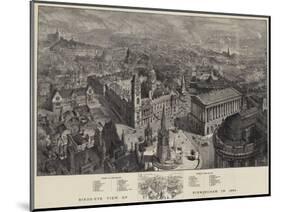 Birds-Eye View of Birmingham in 1886-Henry William Brewer-Mounted Giclee Print