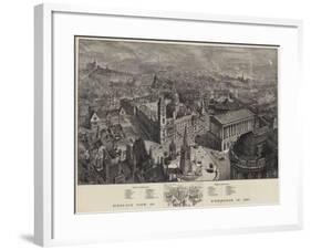 Birds-Eye View of Birmingham in 1886-Henry William Brewer-Framed Giclee Print